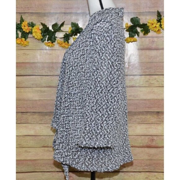 Alfred Dunner Women's Black & White Open Front Cardigan Sweater Plus Size 1X - Picture 5 of 9